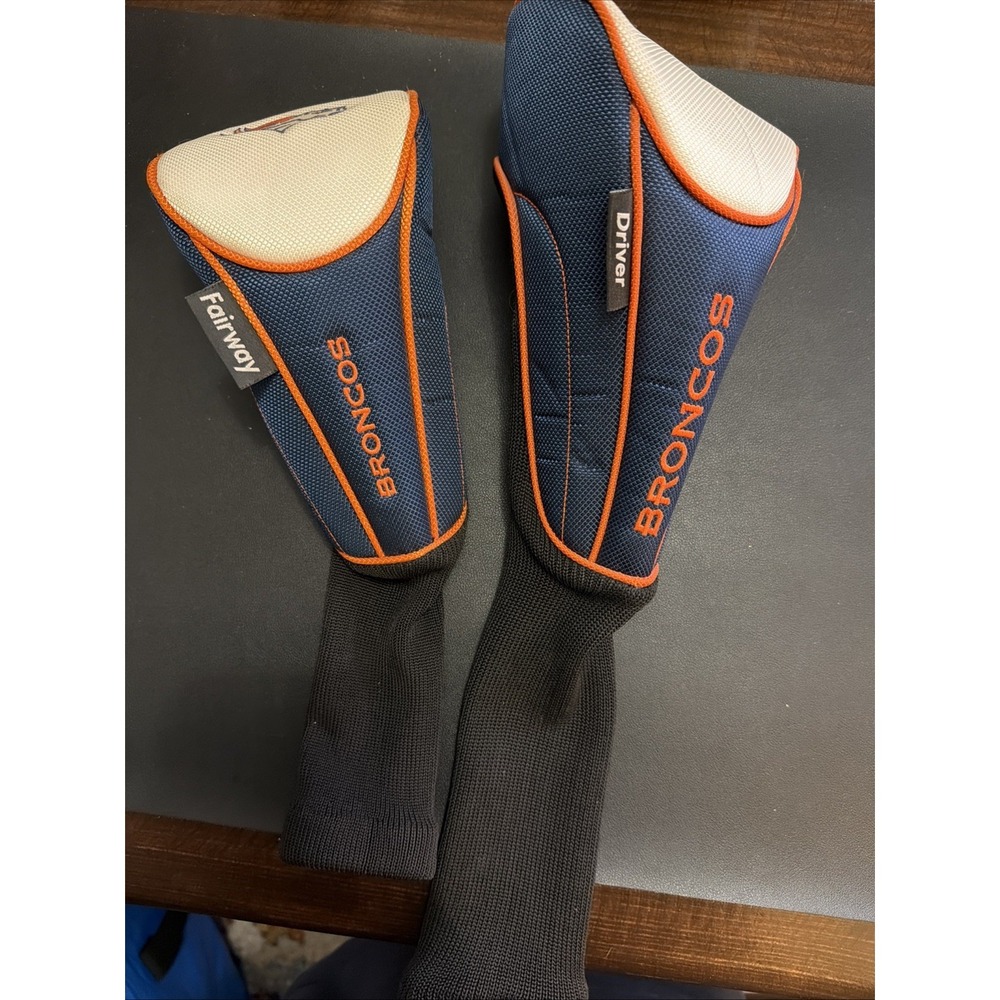 NFL Denver Broncos Driver And Fairway Wood Golf Club Covers!